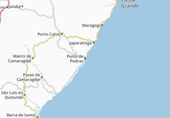 Karte Stadtplan Porto de Pedras