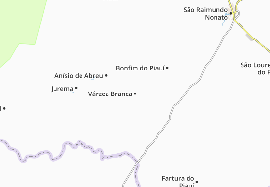Kaart Plattegrond Várzea Branca