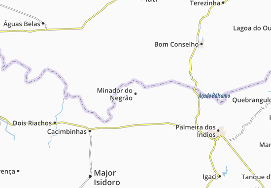 Kaart Plattegrond Minador do Negrão