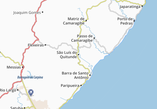 Karte Stadtplan São Luís do Quitunde