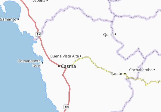Kaart Plattegrond Buena Vista Alta