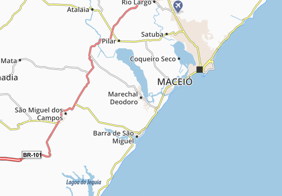 Kaart Plattegrond Marechal Deodoro