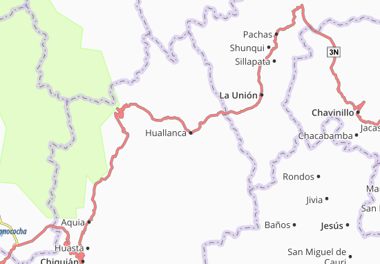 Mapa Huallanca