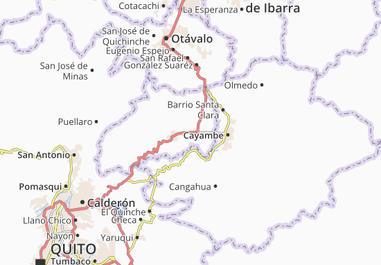 Karte Stadtplan Tabacundo