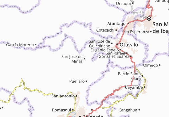 Karte Stadtplan San José de Minas