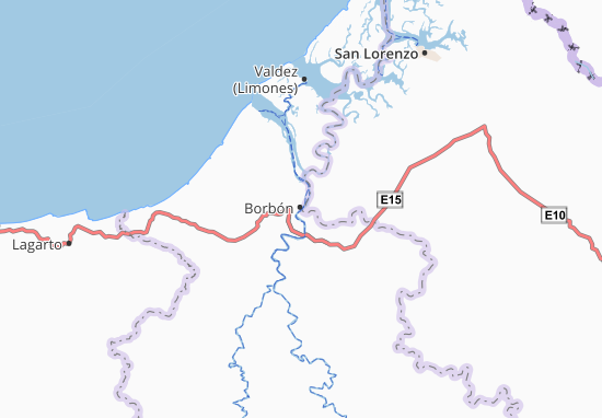 Karte Stadtplan Borbón