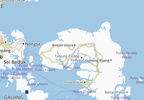 Karte Stadtplan Bintan Utara
