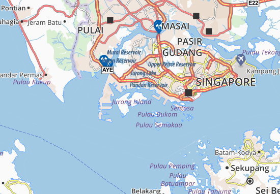 Mapa Jurong Island