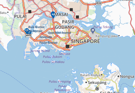 Mapa Singapore River