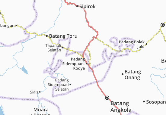 Kaart Plattegrond Padang Sidempuan-Kodya