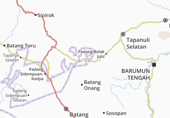 Karte Stadtplan Padang Sidempuan Tenggara