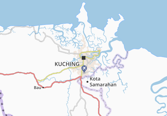 MICHELIN-Landkarte Kuching - Stadtplan Kuching - ViaMichelin
