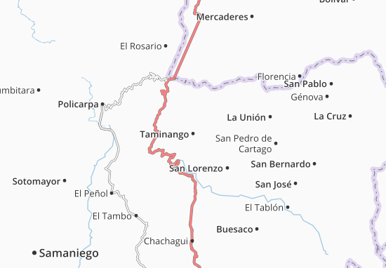 Kaart Plattegrond Taminango
