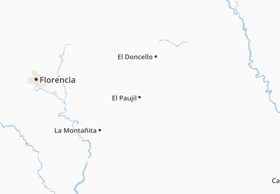 Karte Stadtplan El Paujil