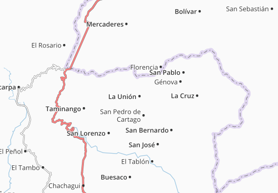 Kaart Plattegrond La Unión