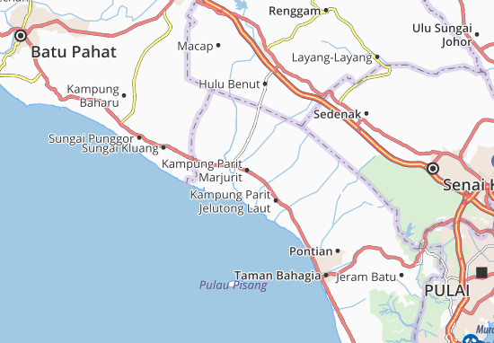 Karte Stadtplan Kampung Parit Marjurit