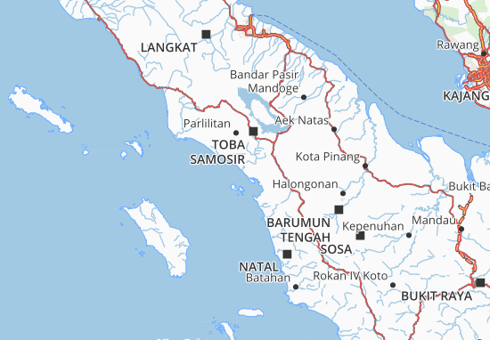Kaart Plattegrond Tapanuli Tengah