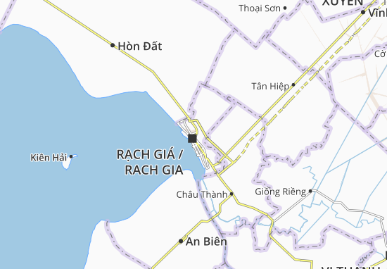 Karte Stadtplan Vĩnh Thanh