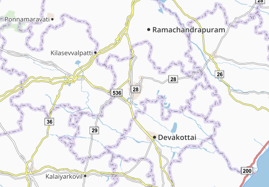 Karte Stadtplan Karaikkudi