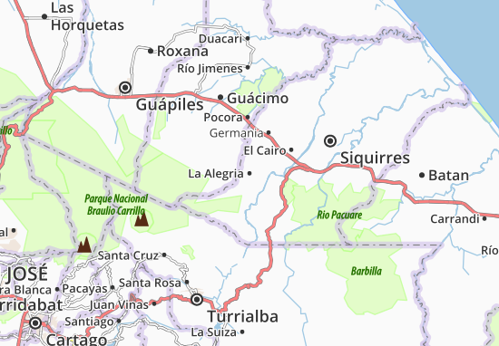 Karte Stadtplan La Alegria