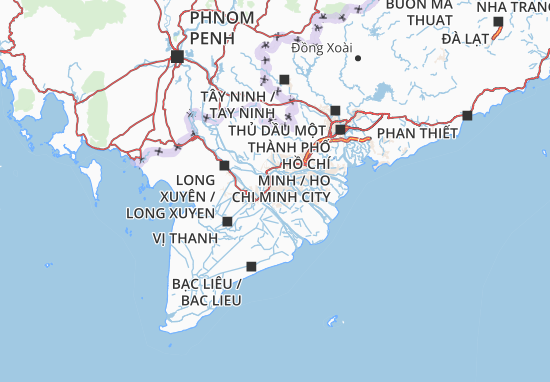 Karte Stadtplan Vĩnh Long