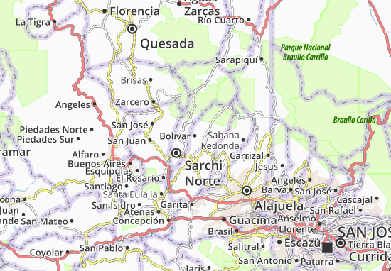 Karte Stadtplan Bolivar