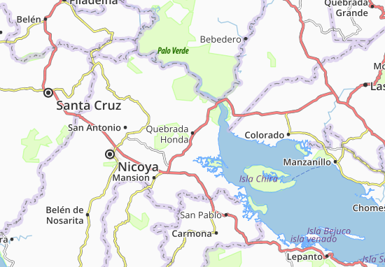 Mapa Quebrada Honda