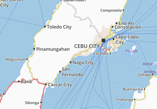 Lipata Minglanilla Cebu Map Michelin Minglanilla Map - Viamichelin