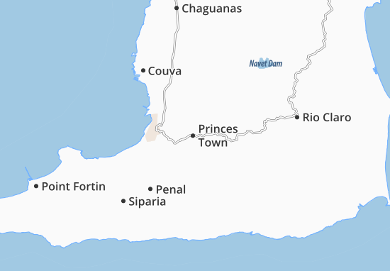 Kaart Plattegrond Princes Town
