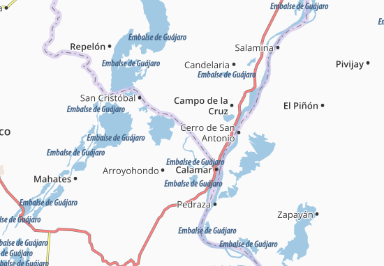 Karte Stadtplan Santa Lucía