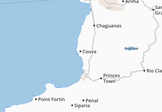Karte Stadtplan Couva
