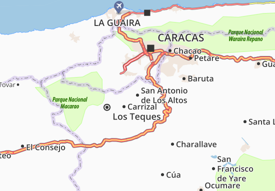 Mappa MICHELIN San Antonio de Los Altos - Pinatina di San Antonio de Los Altos ViaMichelin