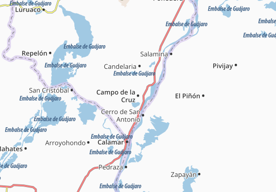 Kaart Plattegrond Campo de la Cruz