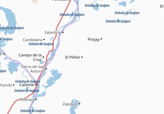 Kaart Plattegrond El Piñón