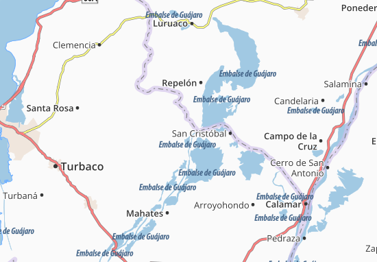 Kaart Plattegrond San Estanislao