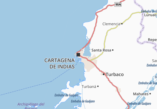 Karte Stadtplan Cartagena de Indias
