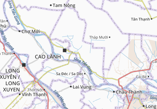 Kaart Plattegrond Cao Lãnh