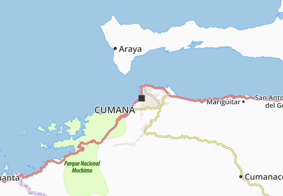 Mapa Cumaná - plano Cumaná- ViaMichelin
