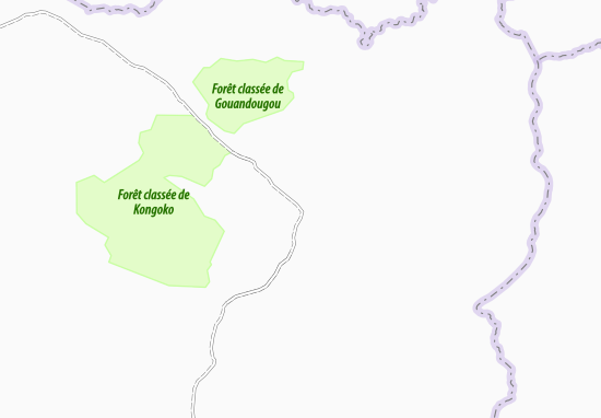 Mapa Kouéré