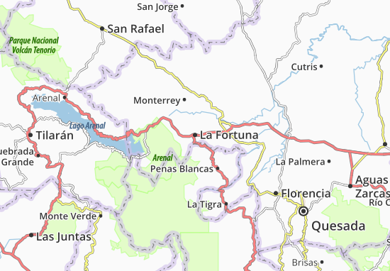 Mapa La Fortuna