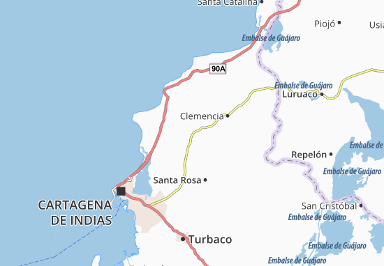 Kaart Plattegrond Bayunca