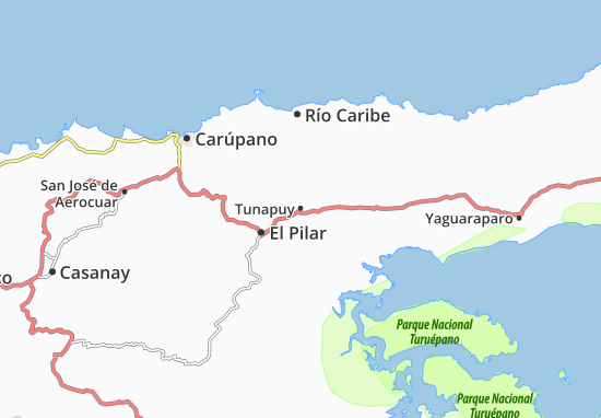 Karte Stadtplan Tunapuy