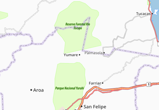 Karte Stadtplan Yumare