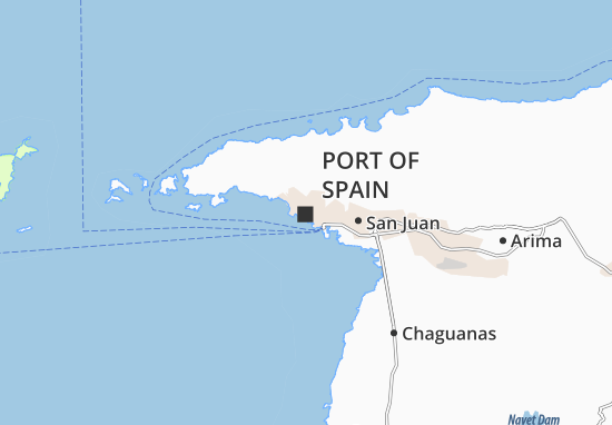 Kaart Plattegrond Port of Spain