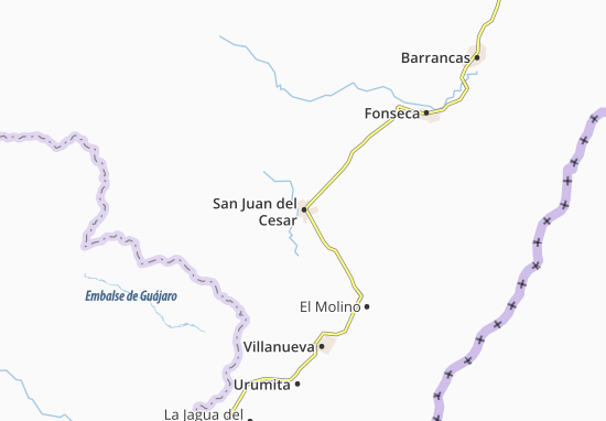 Kaart Plattegrond San Juan del Cesar