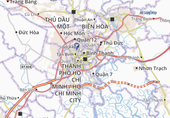 Kaart Plattegrond Thành phố Hồ Chí Minh