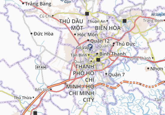 Karte Stadtplan Phú Thọ Hòa