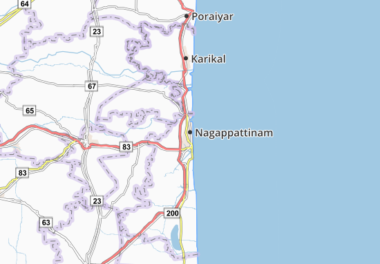 Kaart Plattegrond Nagappattinam