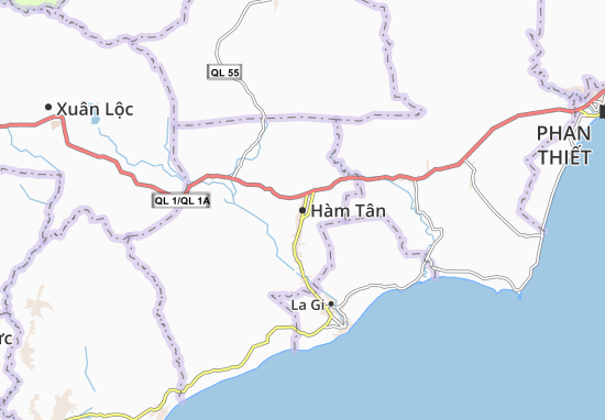 Kaart Plattegrond Hàm Tân
