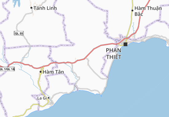 Karte Stadtplan Hàm Minh